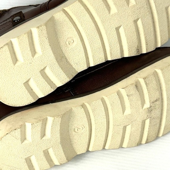 Steve Madden Boys Size 2 Brown Leather Zip Ankle Boots Buster Everett Kids Child - Picture 10 of 12